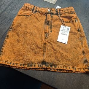 Zara high waisted mini skirt